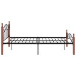 vidaXL Cadre de lit sans matelas noir métal bois chêne 120x200 cm