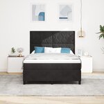 vidaXL Lit à ressort avec matelas et LED Noir 140x190 cm Velours
