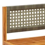 vidaXL Canapé de jardin sans accoudoirs coussins bois massif d'acacia