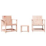 vidaXL Salon de jardin 3 Pièces bois massif douglas