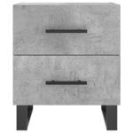 vidaXL Tables de chevet 2Pièces gris béton 40x35x47 5cm bois d’ingénierie