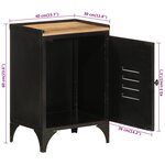 vidaXL Armoire de salle de bain 40x30x60 cm fer et bois de manguier