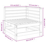 vidaXL Canapé d'angle de jardin bois de pin imprégné