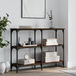 vidaXL Table console chêne marron 100x29x75 cm bois d'ingénierie
