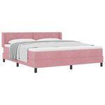 Lit Box Spring vidaXL avec Matelas Rose 180x200 cm Velours