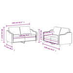 vidaXL Ensemble de canapés 2 Pièces avec coussins Rouge bordeaux Tissu
