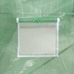 vidaXL Serre avec cadre en acier vert 28 m² 14x2x2 m