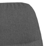vidaXL Chaise de relaxation avec tabouret Gris foncé Tissu