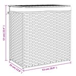 vidaXL Panier à linge avec 2 sections gris 53x35x57 cm résine tressée