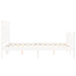 vidaXL Cadre de lit sans matelas blanc bois de pin massif