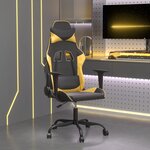 vidaXL Chaise de jeu de massage Noir et doré Similicuir