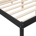 vidaXL Lit pour personne âgée noir 150x200 cm bois de pin massif