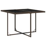 vidaXL Ensemble à manger de jardin 5 Pièces et coussins marron poly rotin