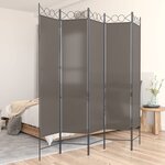 vidaXL Cloison de séparation 5 panneaux Anthracite 200x200 cm Tissu