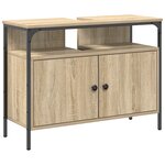 Cabinet de Salle de Bain vidaXL 3 Pièces en Bois d'Ingénierie Chêne de Sonoma