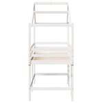 vidaXL Lit superposé avec échelle et toit sans matelas blanc 80x200 cm