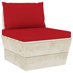 Salon de jardin meuble d'extérieur ensemble de mobilier palette 6 pièces avec coussins épicéa imprégné 02_0018445