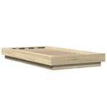 vidaXL Cadre de lit chêne sonoma 90x200 cm bois d'ingénierie