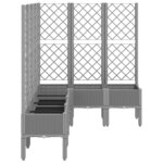 vidaXL Jardinière avec treillis gris clair 160x120x142 cm PP