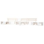 Salon de jardin meuble d'extérieur ensemble de mobilier palette 6 pièces bois blanc 02_0018455