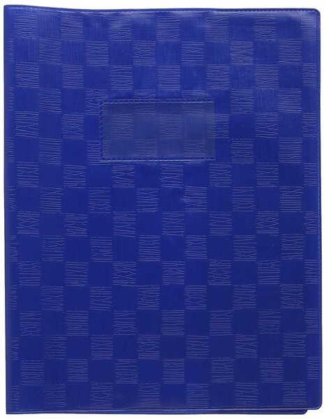Protège-cahier Madras PVC 22/100e Avec Rabat Marque page 17x22 noir CALLIGRAPHE