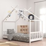 vidaXL Cadre de lit d'enfant Blanc Bois de pin massif 80x160 cm