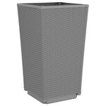 vidaXL Jardinières 4 Pièces gris clair 32 5x32 5x57 cm polypropylène