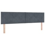 vidaXL Lit à ressorts avec matelas et LED Gris foncé 180x200 cm Velours