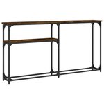 vidaXL Table console chêne fumé 145x22 5x75 cm bois d'ingénierie