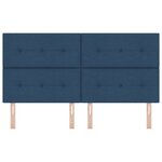 Tête de lit capitonnée bleue 180 cm en tissu