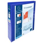 Classeur Pp Personnalisable Kreacover - 4 Anneaux En D 50mm - A4 Maxi - Bleu - X 10 - Exacompta