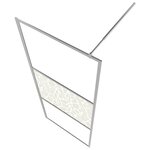 vidaXL Paroi de douche à l'italienne à verre ESG pierre 115x195 cm