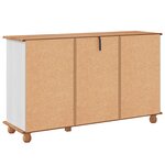 vidaXL Buffet 'ASKIM'Blanc 133.5x40x79 cm Bois massif pin