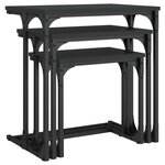 vidaXL Tables basses gigognes 3 Pièces noir bois d'ingénierie