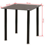 vidaXL Ensemble de table et chaise de salle à manger 3 pièces noir
