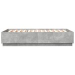vidaXL Cadre de lit sans matelas gris béton 150x200 cm