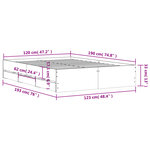 vidaXL Cadre de lit avec tiroirs sans matelas sonoma gris 120x190 cm
