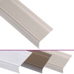 vidaXL Nez de marche Forme en L 15 pcs Aluminium 100 cm Champagne