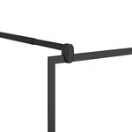 vidaXL Paroi de douche avec étagère Noir 115x195cm Verre ESG&Aluminium