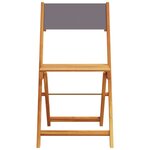 vidaXL Chaises de jardin pliantes lot de 8 tissu et bois massif