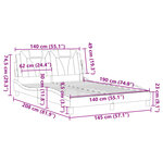 vidaXL Cadre de lit sans matelas noir 140x190 cm similicuir
