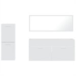 vidaXL Ensemble de meubles de salle de bain 3 Pièces blanc brillant