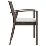 vidaXL Chaises de jardin coussins lot de 2 marron 56 5x57x83 cm rotin