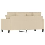 vidaXL Canapé à 2 places Crème 140 cm Tissu