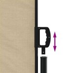 vidaXL Auvent latéral rétractable beige 120x1200 cm