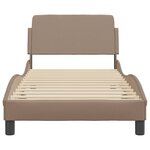 vidaXL Cadre de lit sans matelas cappuccino 80x200 cm similicuir