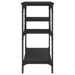 vidaXL Table console avec étagères noir 100x35x75 cm