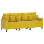 vidaXL Ensemble de canapés 2 Pièces avec coussins Jaune Velours