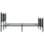 vidaXL Cadre de lit métal sans matelas avec pied de lit noir 150x200cm