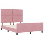 vidaXL Cadre de Lit Rose 160x200 cm Velours